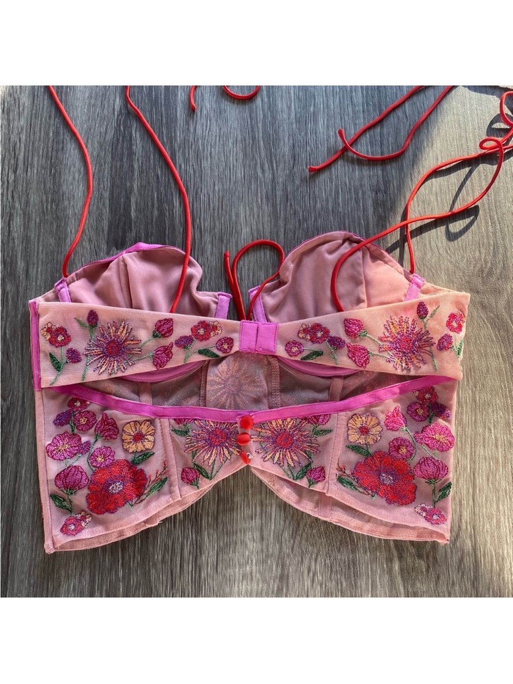 For Love and Lemon Kaylee floral lace corset crop top - Picture 4 of 5